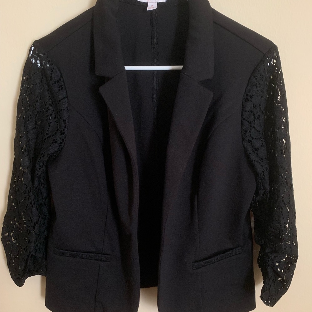 Black Blazer Lace Women’s No Buttons